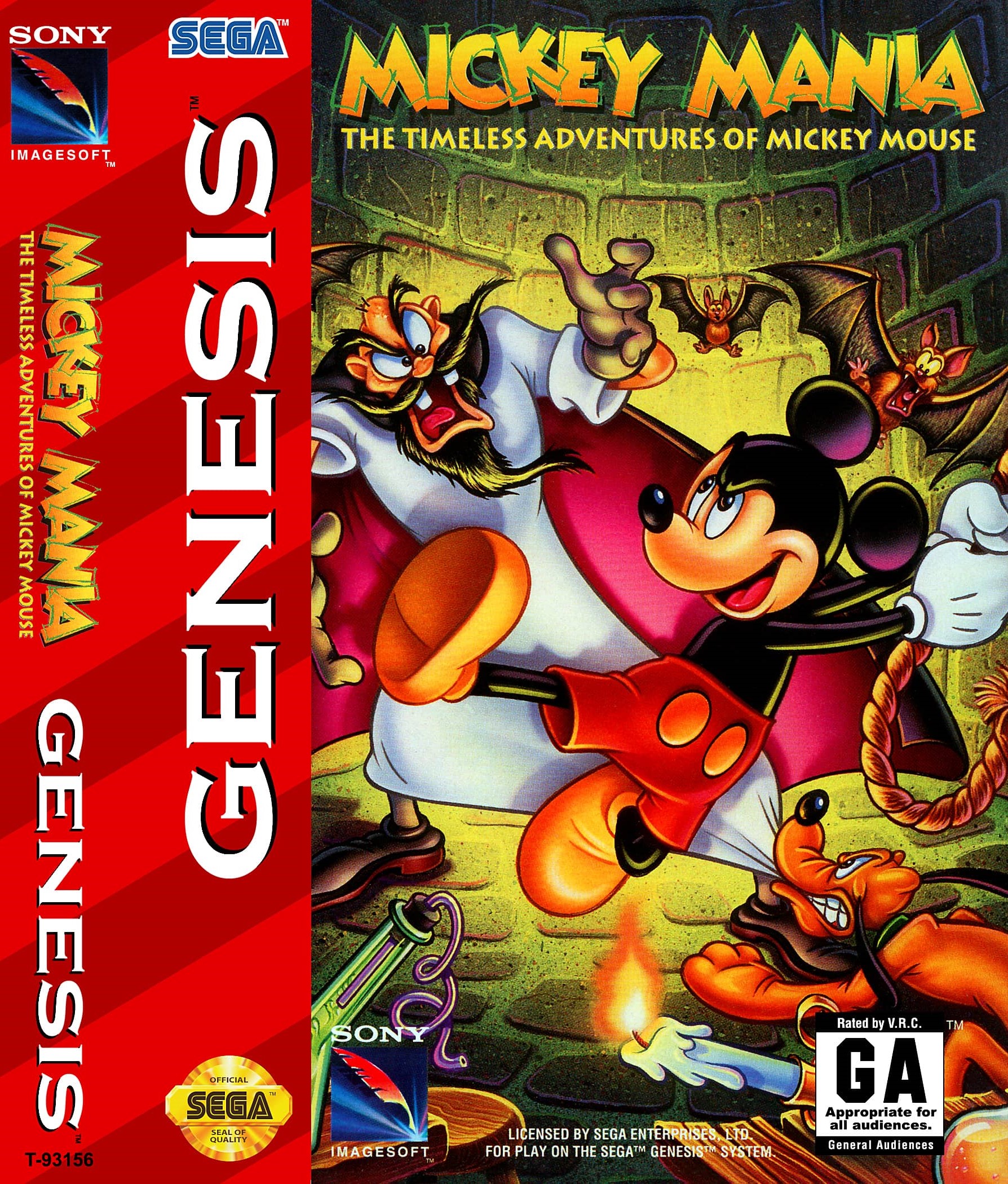image of game casing for Mickey Mania